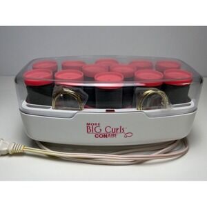 More Big Curls Hair Rollers - Red and White